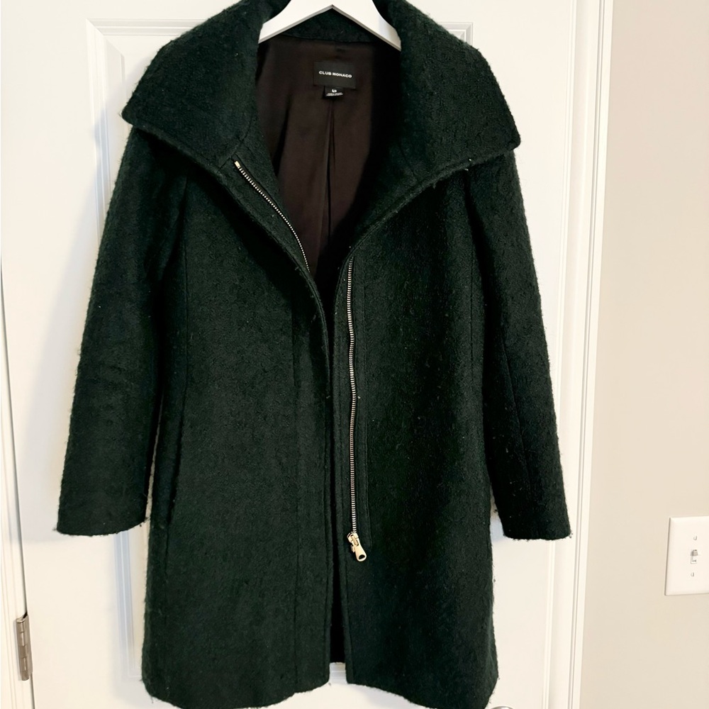 Club Monaco dark green/ aqua winter coat size small